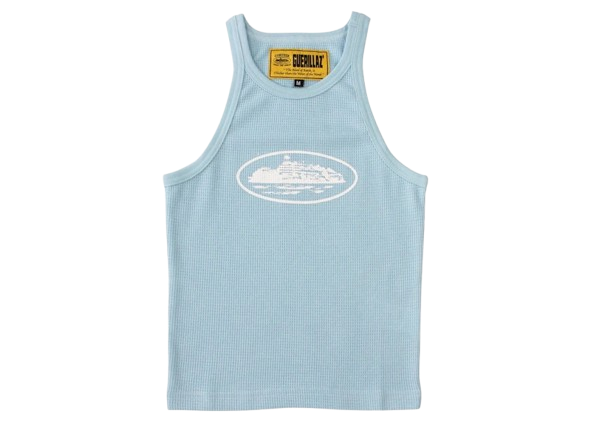 Alcatraz Blue white Tank Top