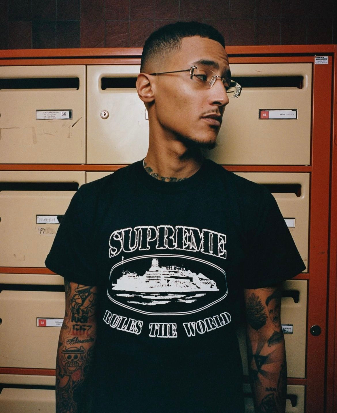 Supreme Corteiz Rules The World Tee Black