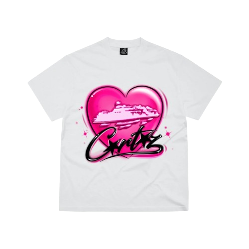 Corteiz Alcatraz Heart Tee White