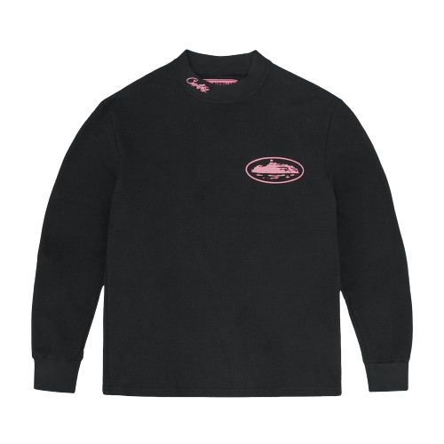 Corteiz Alcatraz Waffle Long-Sleeve Black/Pink