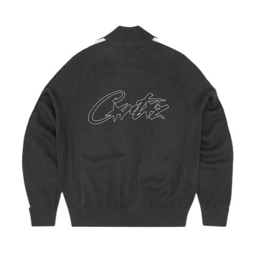 Corteiz Knit Zip Up Fleece Black