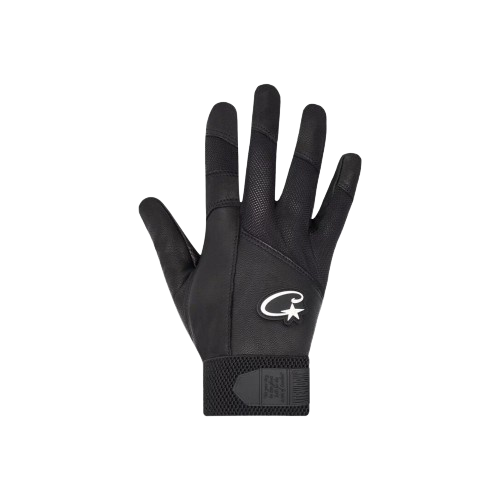 Corteiz Leather Gloves Black