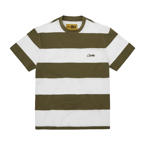 Corteiz Striped Tee Taupe