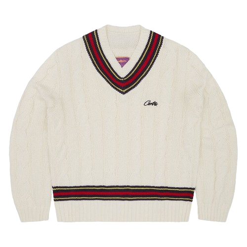 Corteiz Wimbledon Knit Sweater White