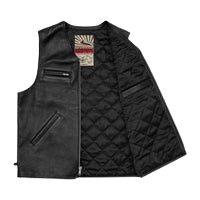 Corteiz Skydive Leather Vest Black